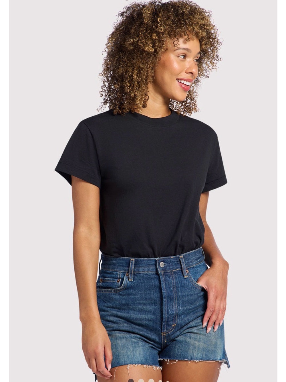 Nuuds The Everyday T-Shirt Bodysuit Black | Soft Cotton | Size M
